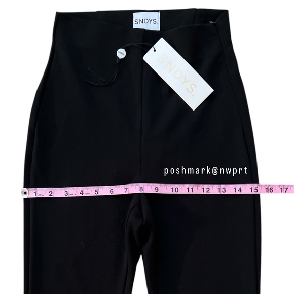 NEW 💯 SNDYS Viola Black High Rise Crepe Pants Flare XS - Picture 8 of 14